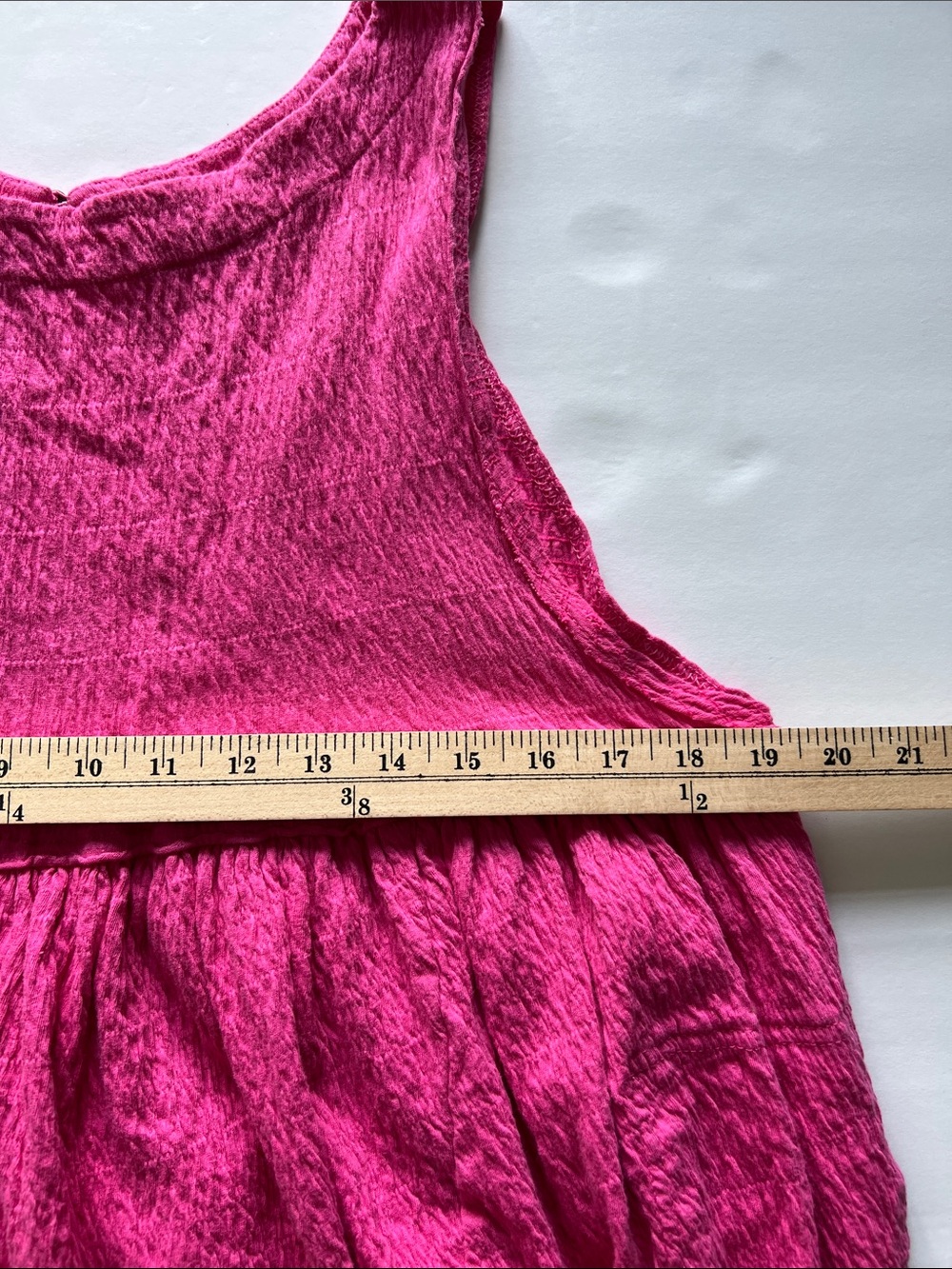 free people beach hot pink textured mini dress, size small - Picture 7 of 10